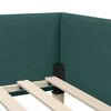 vidaXL Cornice del letto ad angolo Verde Scuro 90 x 200 cm Tessuto