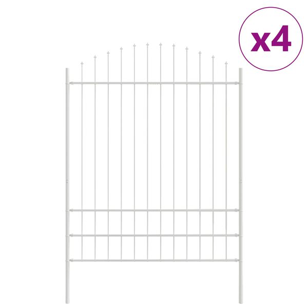 vidaXL Recinzione per Giardino 4 pcs Bianco 170 x 225 cm