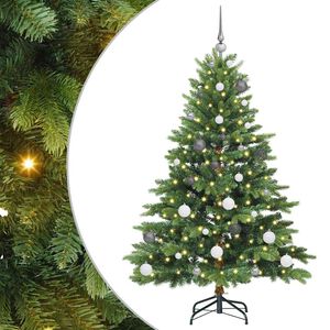 vidaXL Albero di Natale artificiale con 150 LED Verde 150 cm PE e PVC