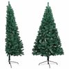 vidaXL Albero di Natale a Met&agrave; Preilluminato con Palline Verde 240 cm