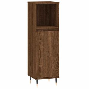 vidaXL Armadietto Bagno Rovere Marrone 30x30x100 cm Legno Multistrato
