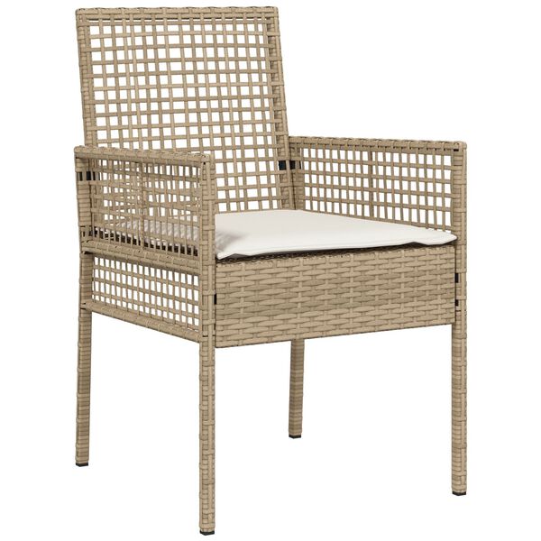 vidaXL Sedia da Giardino 2 pcs Beige 53 x 60 x 85cm polyrattan