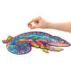 UNIDRAGON Puzzle in Legno 202 pz Iridescent Chameleon Medio 26x33 cm