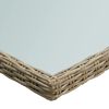 vidaXL Tavolo da Giardino Marrone 200x100x74 cm in Vetro e Polyrattan