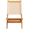 vidaXL Sedie da Giardino Pieghevoli 8pz Beige Tessuto e Legno Massello