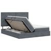 vidaXL Letto con Contenitore Grigio Scuro 180 x 200 cm Velluto