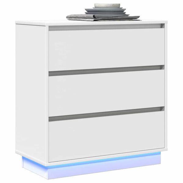 vidaXL Armadio da Notte Bianco 71 x 34,5 x 75 cm Legno multistrato