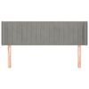 vidaXL Testiera ad Orecchio Grigio Chiaro 147x16x78/88 cm in Velluto