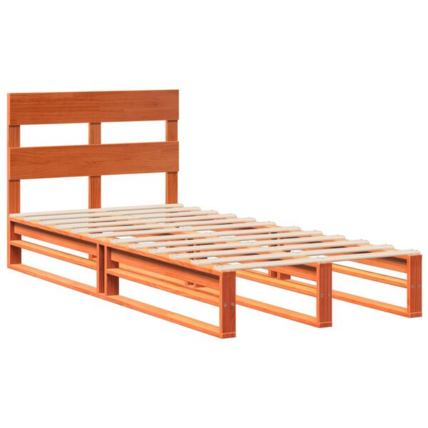 vidaXL Letto senza Materasso Marrone Cera 100x200 cm in Legno di Pino