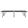 vidaXL Letto da campeggio pieghevole 2 pcs Nero 206 x 76 x 74 cm