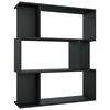 vidaXL Libreria/Divisorio Nero 80x24x96 cm in Legno Ingegnerizzato