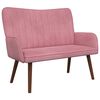 vidaXL Divano a 2 Posti Rosa 115 x 61 x 87 cm Velluto (V)