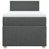 vidaXL Giroletto a Molle con Materasso Grigio Scuro 100x200 cm Tessuto