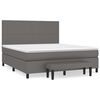 vidaXL Giroletto a Molle con Materasso Grgio 180x200 cm in Similpelle