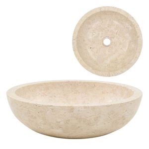 vidaXL Lavandino 40x12 cm in Marmo Crema