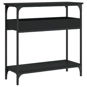 vidaXL Tavolo Consolle con Ripiano Nero 75x29x75cm Legno Multistrato