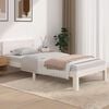 vidaXL Giroletto Bianco in Legno Massello 90x190 cm Single