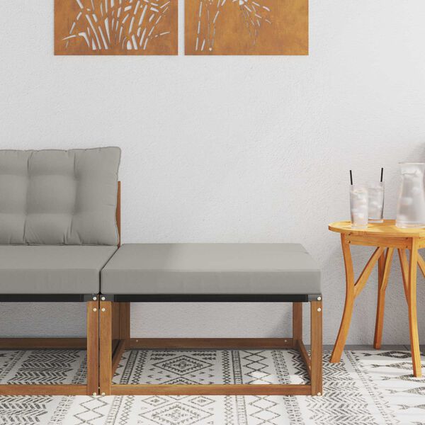 vidaXL Poggiapiedi da Esterno Legno di Acacia Massello Naturale