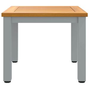 vidaXL Tavolo da Esterno Naturale e Grigio 45 x 45 x 38 cm