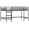 vidaXL Struttura del letto loft per bambini Nero 107 x 203 cm Acciaio