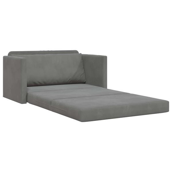 vidaXL Divano letto 110cm Grigio scuro Velluto