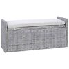 vidaXL Panchina con contenitore GENDT Bianco Lavato 110 x 40 x 50 cm