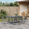 vidaXL Set da Pranzo per Giardino 9 pcs Antracite