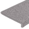 vidaXL Tappeti Autoadesivi Scale Aspetto Sisal 30 pz 65x21x4cm Argento