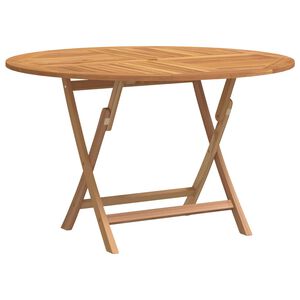 vidaXL Tavolo da Giardino Pieghevole &Oslash;110x75 cm Legno Massello di Teak