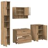 vidaXL Set di mobili per il bagno 4 pz Rovere artigianale