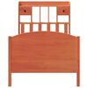 vidaXL Letto Libreria senza Materasso Marrone Cera 100x200 cm in Pino