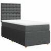 vidaXL Giroletto a Molle con Materasso Grigio Scuro 100x200 cm Tessuto