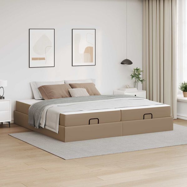 vidaXL Struttura letto con materasso con materasso 2 pcs Tanno PVC