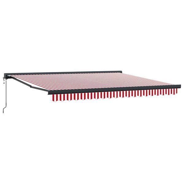 vidaXL Tenda da Sole Rosso e Bianco 400 &times; 300 cm