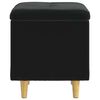 vidaXL Pouf contenitore con cuscino Nero 40 x 40 x 45 cm Velluto