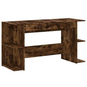 vidaXL Scrivania Rovere Fumo 140x50x75 cm in Legno Multistrato