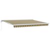 vidaXL Tenda retrattile Verde e Bianco 400 &times; 350 cm