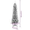 vidaXL Albero di Natale artificiale con 150 LED Bianco 120 cm