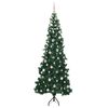 vidaXL Albero di Natale Artificiale Angolare con 300 LED Verde 240 cm