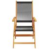 vidaXL Set Pranzo da Giardino 7 pz Nero Polyrattan e Legno Massello