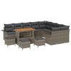 vidaXL Set Divano da Giardino 13 pz 12-Numero di posti Grigio