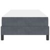 vidaXL Letto a molle con materasso Grigio scuro 90 x 210 cm Tessuto