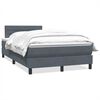 vidaXL Giroletto a Molle con Materasso Grigio Scuro 120x220 cm Velluto