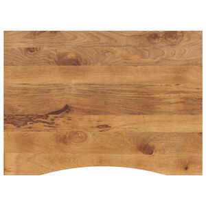vidaXL Piano Scrivania con Curva 110x80x2,5cm Massello Grezzo di Mango