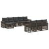 vidaXL Set Divano da Giardino 10 pz 10-Posti Grigio e Grigio Scuro