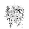 vidaXL Lampadario da Soffitto Foglie e Paillette 21,5 x 30 cm Argento