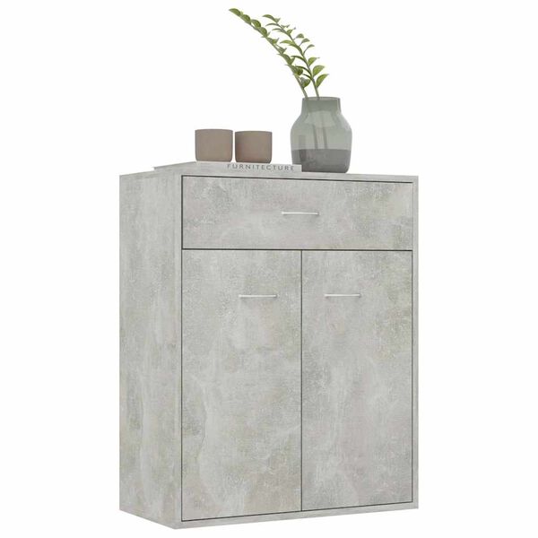 vidaXL Credenza Grigio Cemento 60x30x75 cm in Legno Multistrato