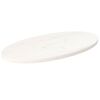 vidaXL Piano Tavolo Bianco 70x35x2,5cm in Legno Massello di Pino Ovale