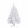 vidaXL Albero di Natale Artificiale con Rami Pieghevoli Bianco 120 cm