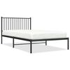 vidaXL Giroletto con Testiera in Metallo Nero 107x203 cm